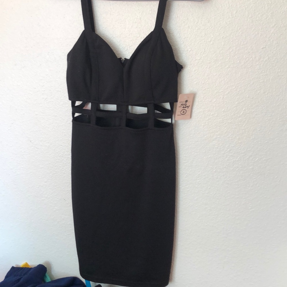 Black mini dress
